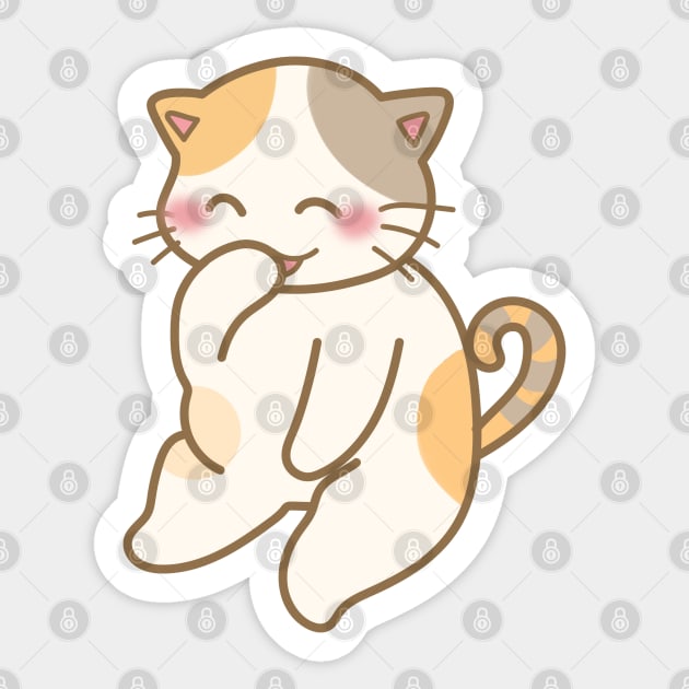 Cute cat smile Sticker by NumbleRay